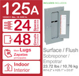Square D Homeline 125-Amp 24-space load center - interior view