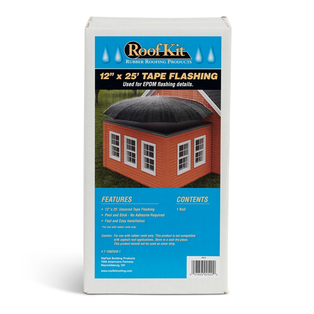 RoofKit Roofing Products 12-in x 25-ft Black Butyl Rubber Self-Adhesive Roll Flashing