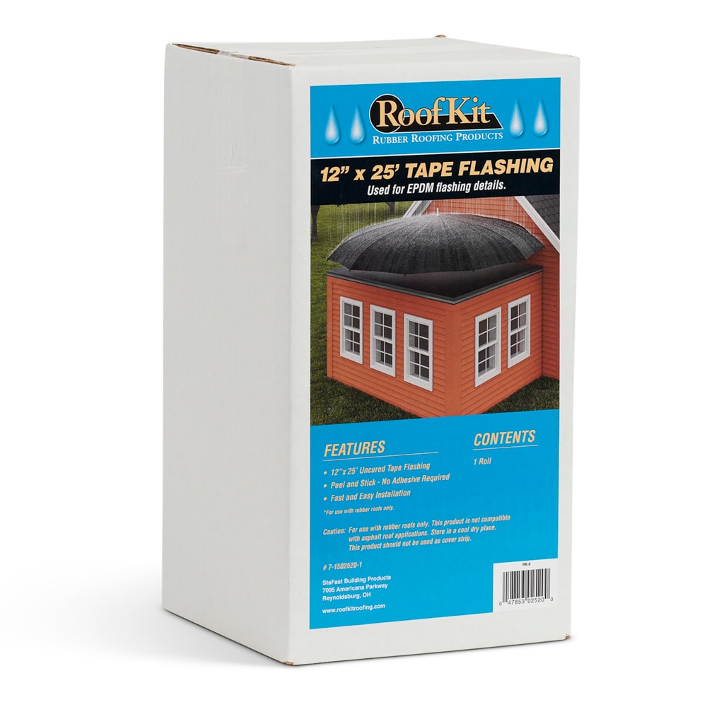 RoofKit Roofing Products 12-in x 25-ft Black Butyl Rubber Self-Adhesive Roll Flashing