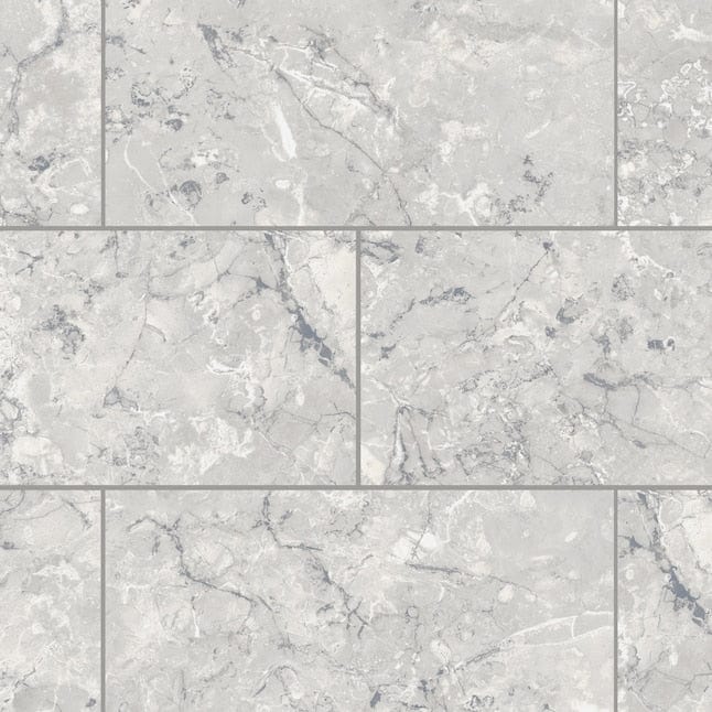Origin 21 Marina Grey 12-in x 24-in Polished Porcelain Marble Look Floor and Wall Tile (1.937-sq. ft/ Piece)