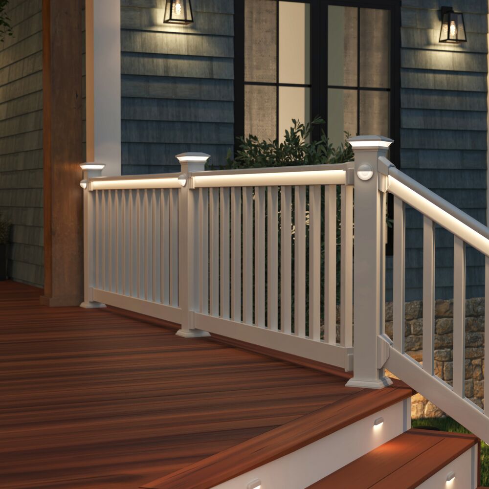 4-in x 4-in White Vinyl Deck Post Cap