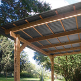 SUNTOP 5-Pack 8-in x 50-in Polycarbonate Roof Panel Ridge Caps, Castle Grey