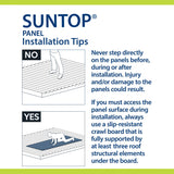 SUNTOP 5-Pack 8-in x 50-in Polycarbonate Roof Panel Ridge Caps, Castle Grey
