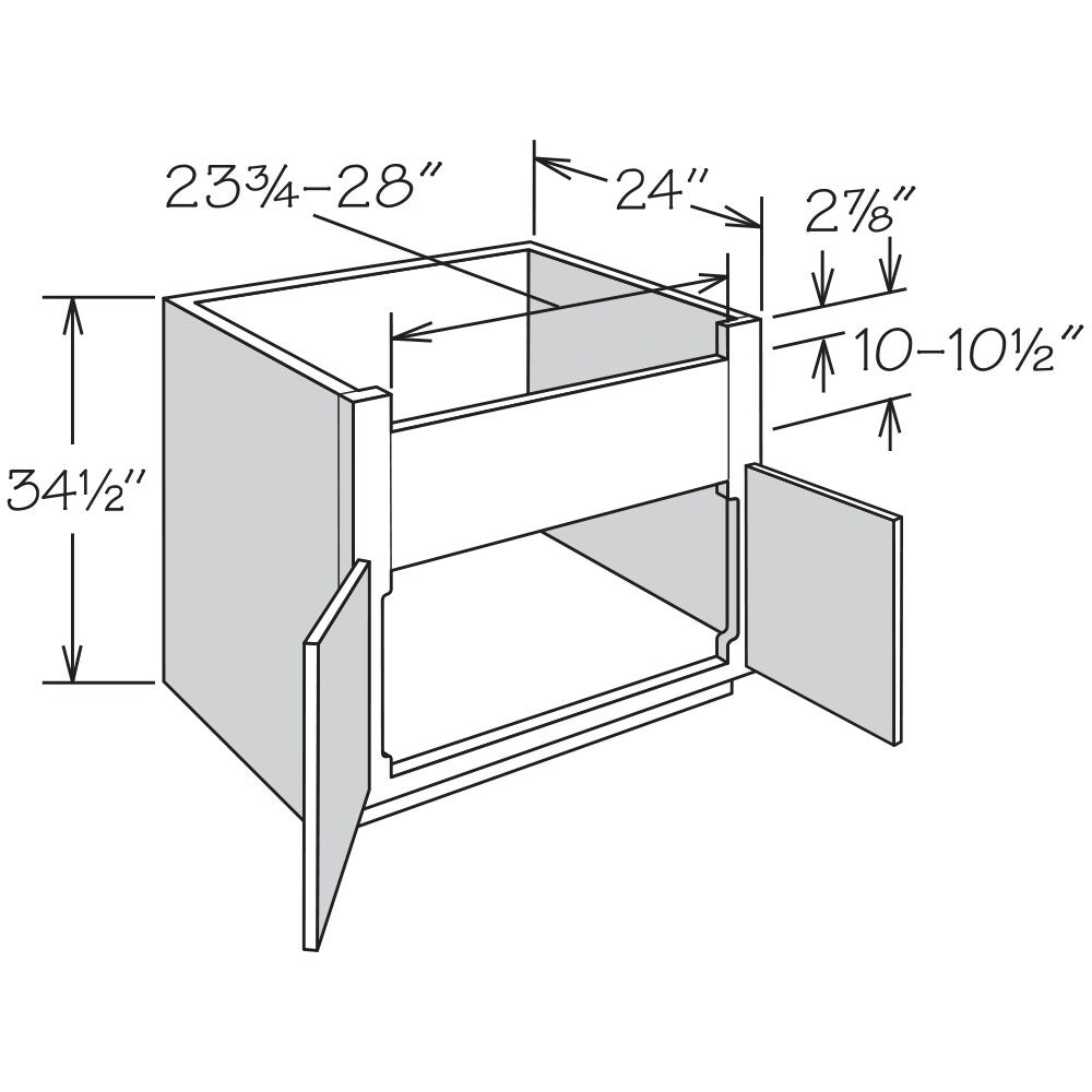 allen + roth Aveley 36-in W x 34.5-in H x 24-in D Linen Apron Front Sink Base Fully Assembled Cabinet (Flat Panel Shaker Style)