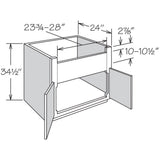 allen + roth Aveley 36-in W x 34.5-in H x 24-in D Linen Apron Front Sink Base Fully Assembled Cabinet (Flat Panel Shaker Style)