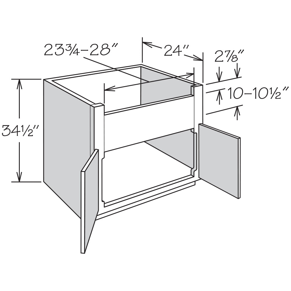 allen + roth Port 36-in W x 34.5-in H x 24-in D Navy Apron Front Sink Base Fully Assembled Cabinet (Flat Panel Shaker Style)