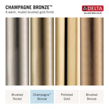 Delta Vero TempAssure Champagne Bronze 2-Handle Single-Function Shower Faucet Trim Kit, 5.7-in Square Shower Head