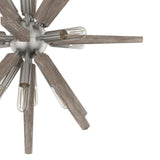 Hunter Jupiter Star 12-Light Brushed Nickel Mid-century Sputnik LED Medium Hanging Kitchen Island Light