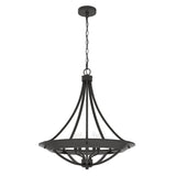 Hunter Perch Point 4-Light Noble Bronze Transitional Bowl LED Large Hanging Kitchen Island Light