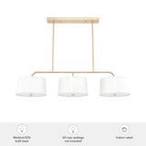 Hunter Cottage Hill 6-Light Alturas Gold Modern/Contemporary Drum LED Large Hanging Kitchen Island Light