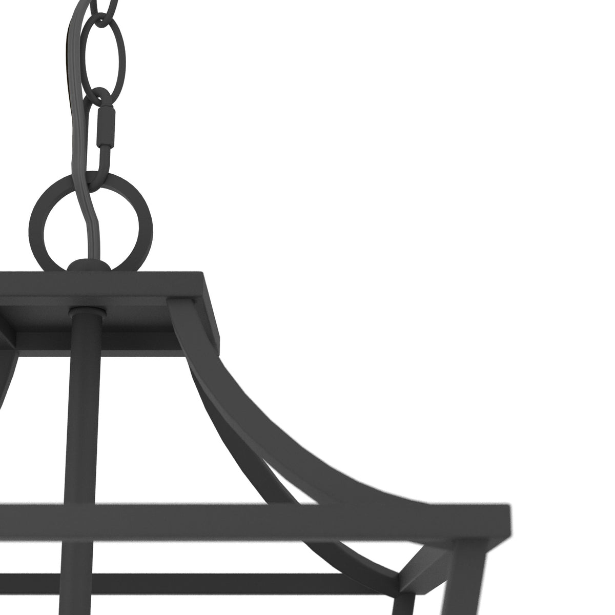 Hunter Laurel Ridge 4-Light Natural Iron Traditional Lantern LED Medium Hanging Pendant Light