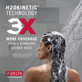Delta Universal Showering Components Matte Black 5-Spray Dual/Combo Shower Head with Hand Shower, 1.75 GPM (6.6 LPM), 6.88-in