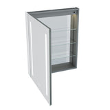 Forclover 24-in x 30-in Lighted LED Fog Free Surface/Recessed Mount Silver Mirrored Soft Close Medicine Cabinet with Outlet