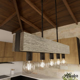 Hunter Donelson 5-Light Satin Black RusticBare Bulb Chandelier