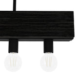 Hunter Donelson 5-Light Satin Black RusticBare Bulb Chandelier