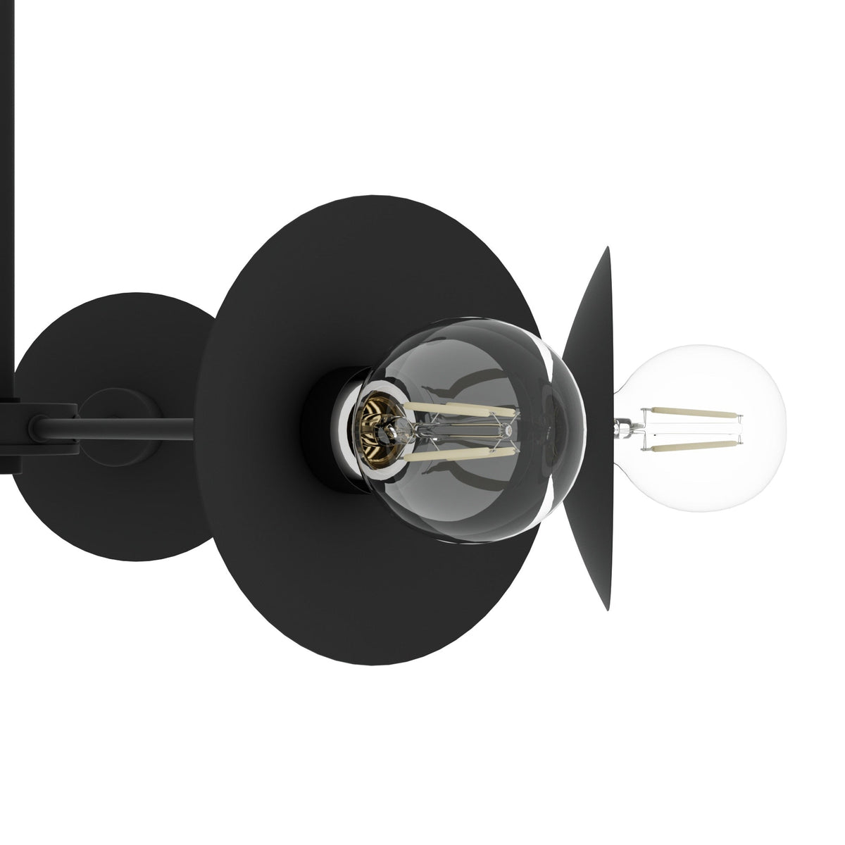 Hunter Fernando 8-Light Matte Black Modern/ContemporaryBare Bulb Chandelier