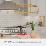 Hunter Fair Oaks 4-Light Satin Gold TransitionalCage Chandelier