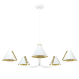 Hunter Grove Isle 5-Light Matte White Modern/Contemporary Led Chandelier