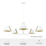 Hunter Grove Isle 5-Light Matte White Modern/Contemporary Led Chandelier