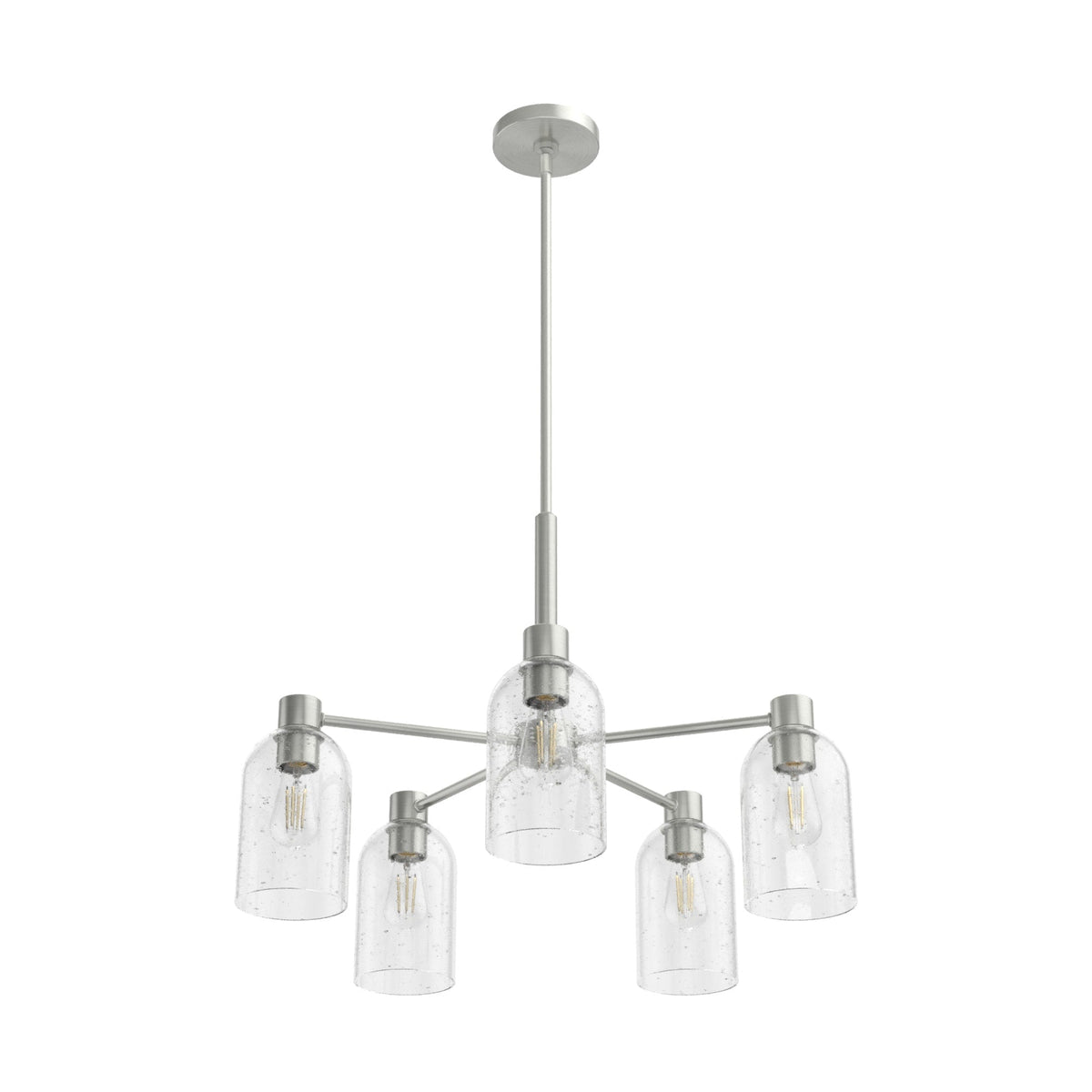 Hunter Lochemeade 5-Light Brushed Nickel Transitional Led Chandelier