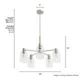Hunter Lochemeade 5-Light Brushed Nickel Transitional Led Chandelier