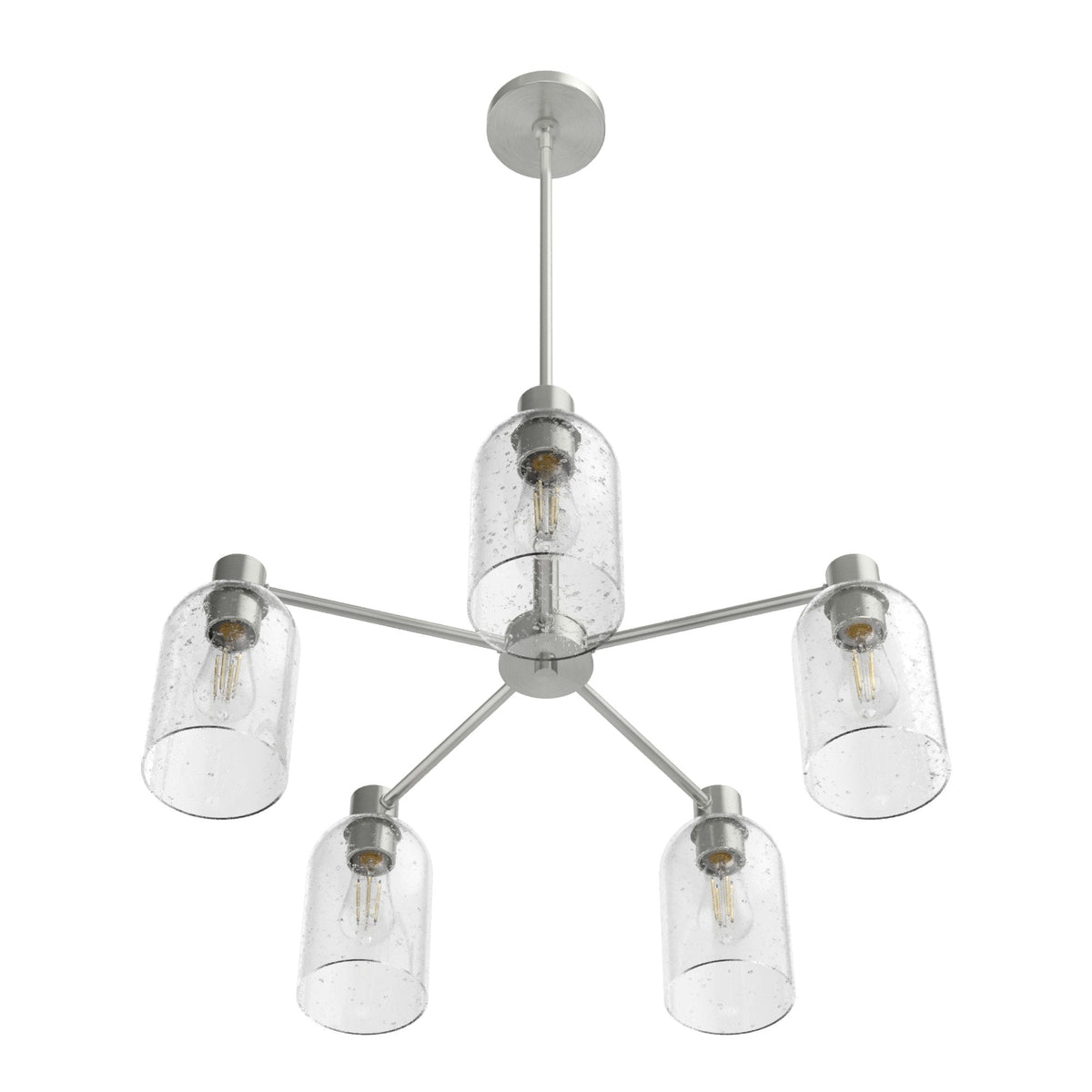 Hunter Lochemeade 5-Light Brushed Nickel Transitional Led Chandelier