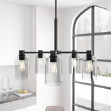 Hunter Lochemeade 5-Light Matte Black Transitional Led Chandelier