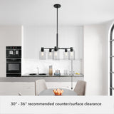 Hunter Lochemeade 5-Light Matte Black Transitional Led Chandelier