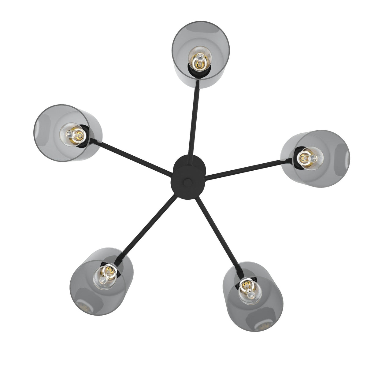 Hunter Lochemeade 5-Light Matte Black Transitional Led Chandelier