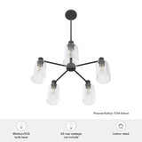 Hunter Lochemeade 5-Light Matte Gray Transitional Led Chandelier
