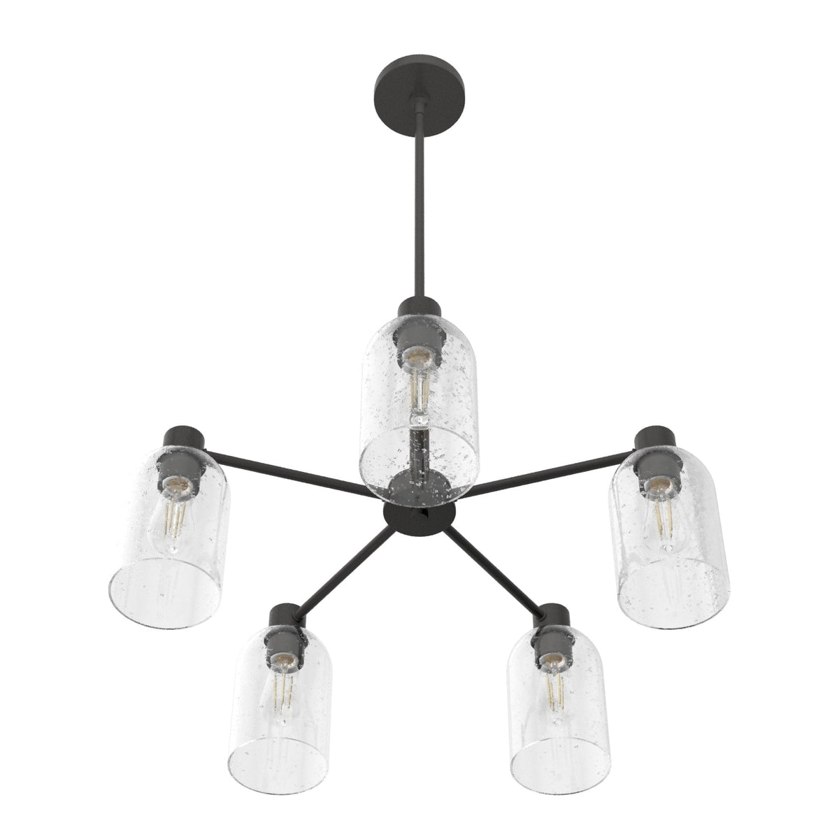 Hunter Lochemeade 5-Light Matte Gray Transitional Led Chandelier