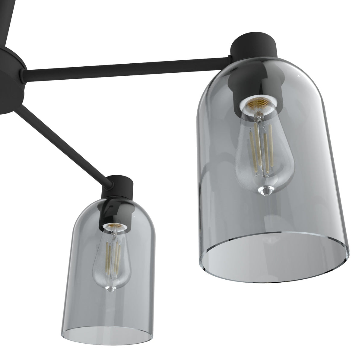 Hunter Lochemeade 5-Light Matte Black Transitional Led Chandelier