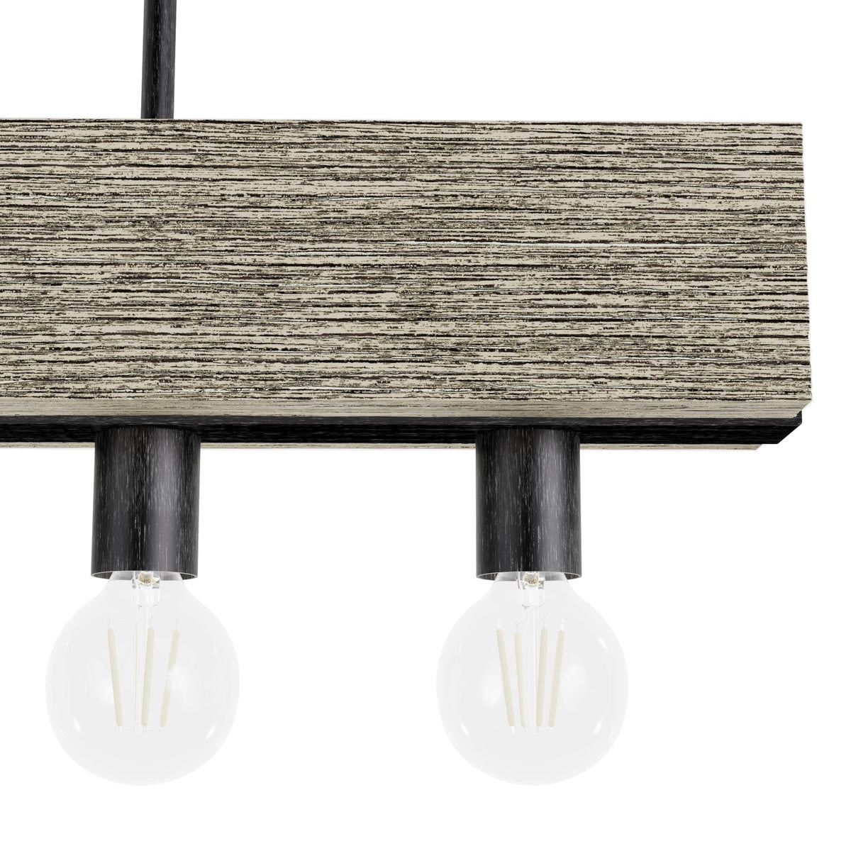 Hunter Donelson 5-Light Satin Black RusticBare Bulb Chandelier