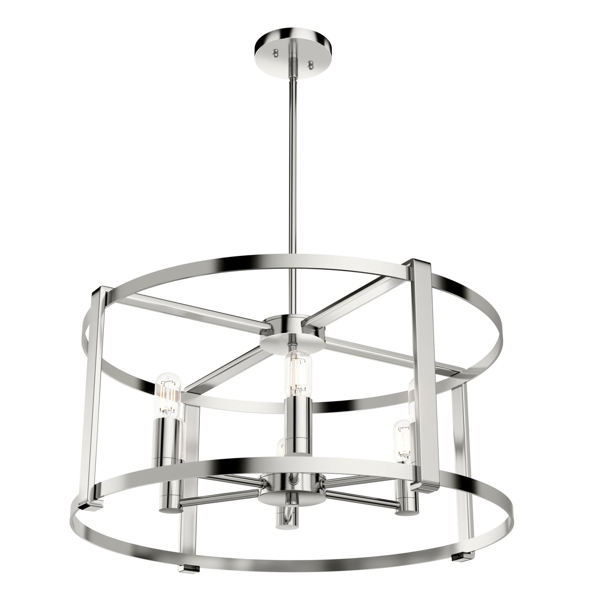 Hunter Astwood 6-Light Polished Nickel Transitional Led Chandelier