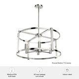Hunter Astwood 6-Light Polished Nickel Transitional Led Chandelier