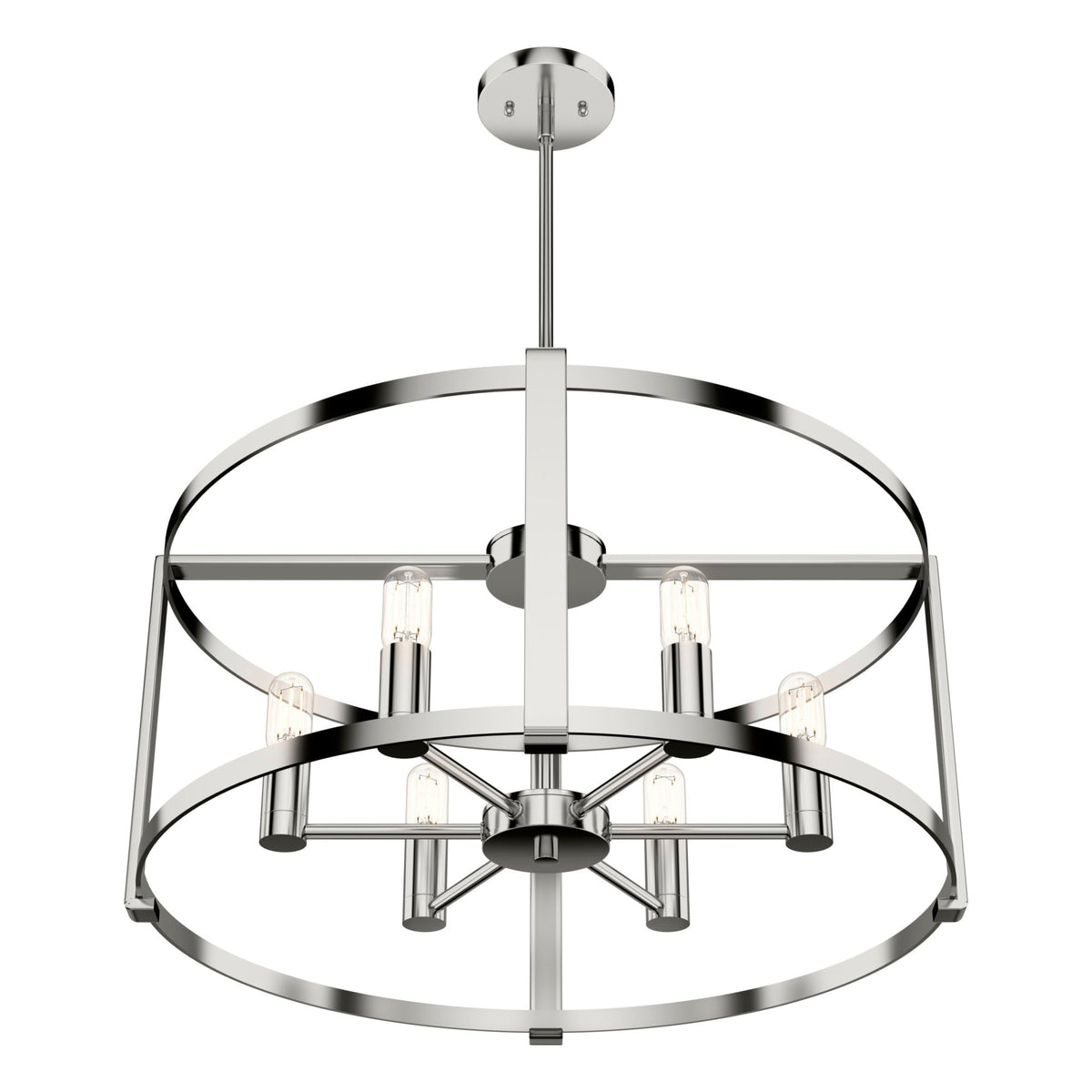 Hunter Astwood 6-Light Polished Nickel Transitional Led Chandelier