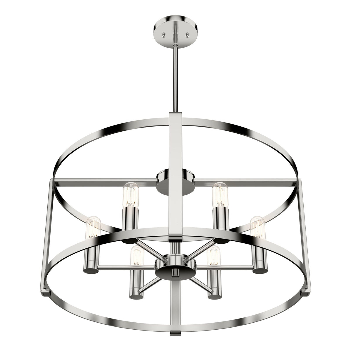 Hunter Astwood 6-Light Polished Nickel Transitional Led Chandelier