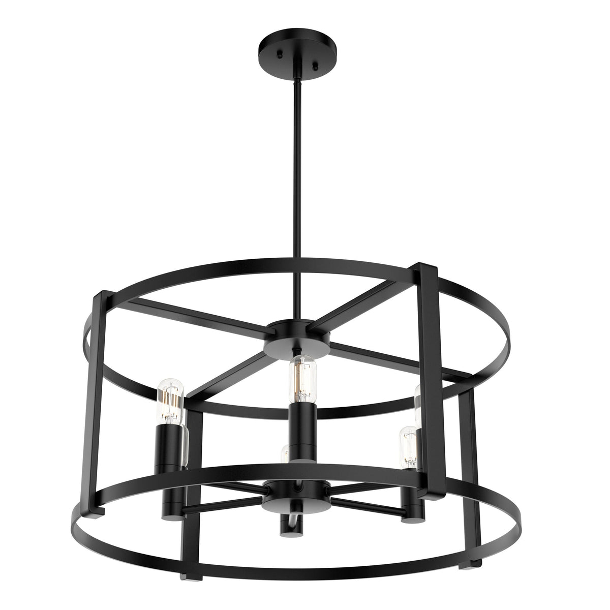 Hunter Astwood 6-Light Matte Black Transitional Led Chandelier