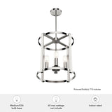 Hunter Astwood 4-Light Polished Nickel Transitional Led Chandelier