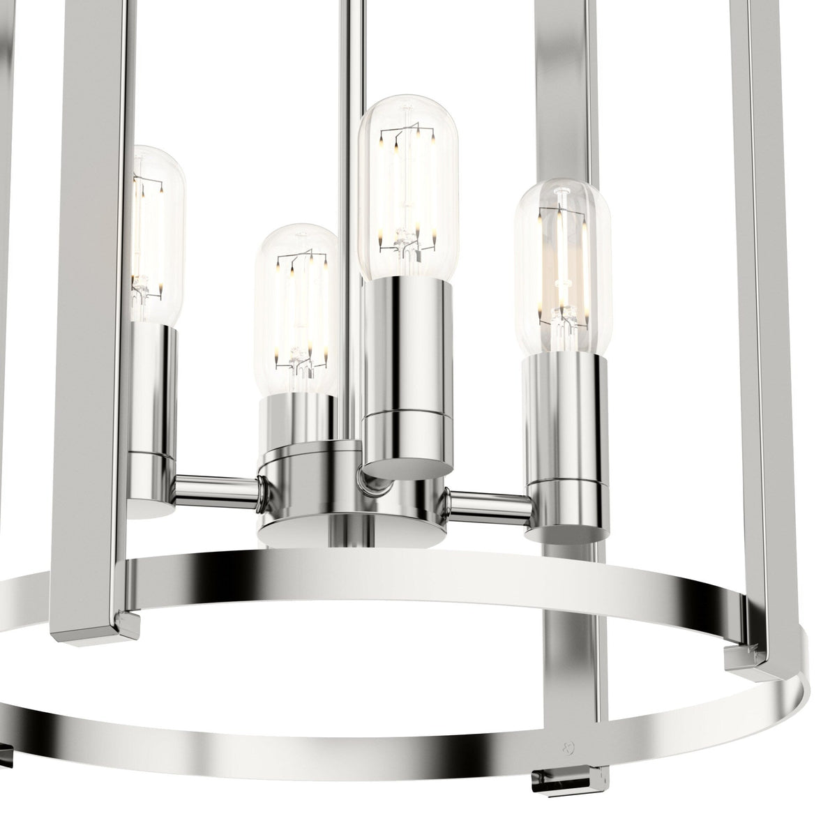 Hunter Astwood 4-Light Polished Nickel Transitional Led Chandelier