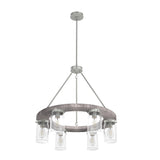 Hunter Devon Park 6-Light Brushed Nickel Farmhouse Led Chandelier