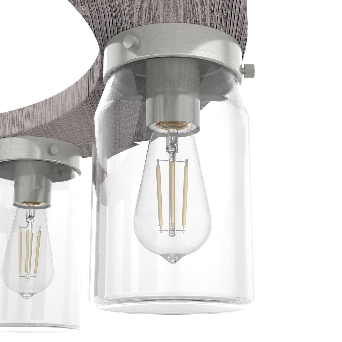 Hunter Devon Park 6-Light Brushed Nickel Farmhouse Led Chandelier