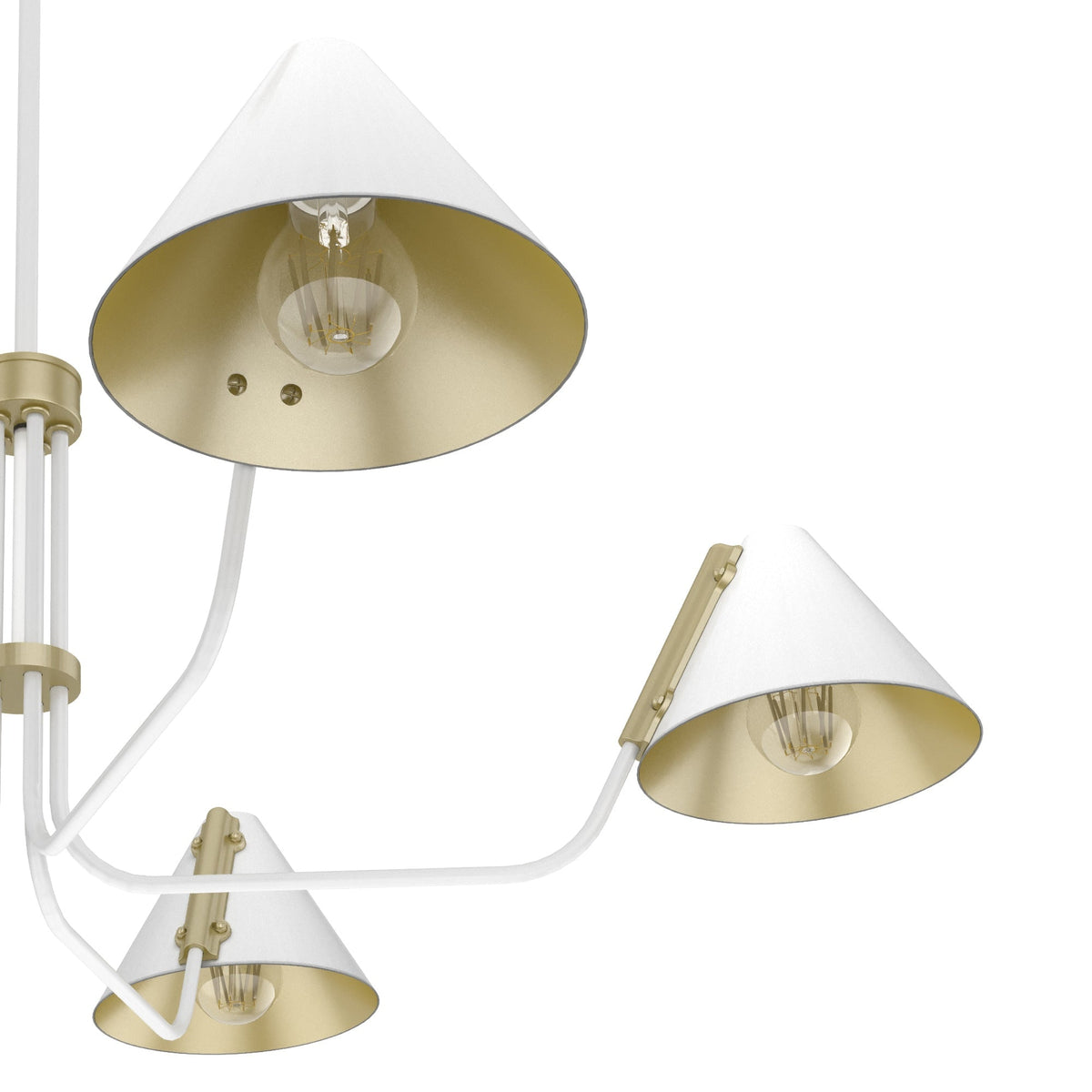 Hunter Grove Isle 5-Light Matte White Modern/Contemporary Led Chandelier