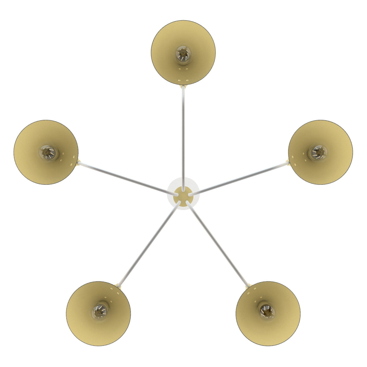 Hunter Grove Isle 5-Light Matte White Modern/Contemporary Led Chandelier