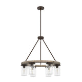 Hunter Devon Park 6-Light Matte Brown Farmhouse Led Chandelier
