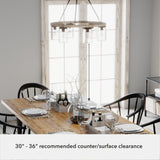 Hunter Devon Park 6-Light Matte Brown Farmhouse Led Chandelier