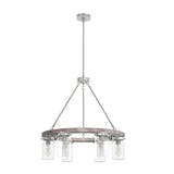 Hunter Devon Park 6-Light Brushed Nickel Farmhouse Led Chandelier