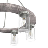 Hunter Devon Park 6-Light Brushed Nickel Farmhouse Led Chandelier