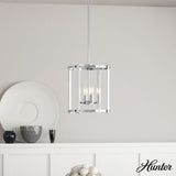 Hunter Astwood 4-Light Polished Nickel Transitional Led Chandelier