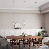 Hunter Astwood 4-Light Polished Nickel Transitional Led Chandelier